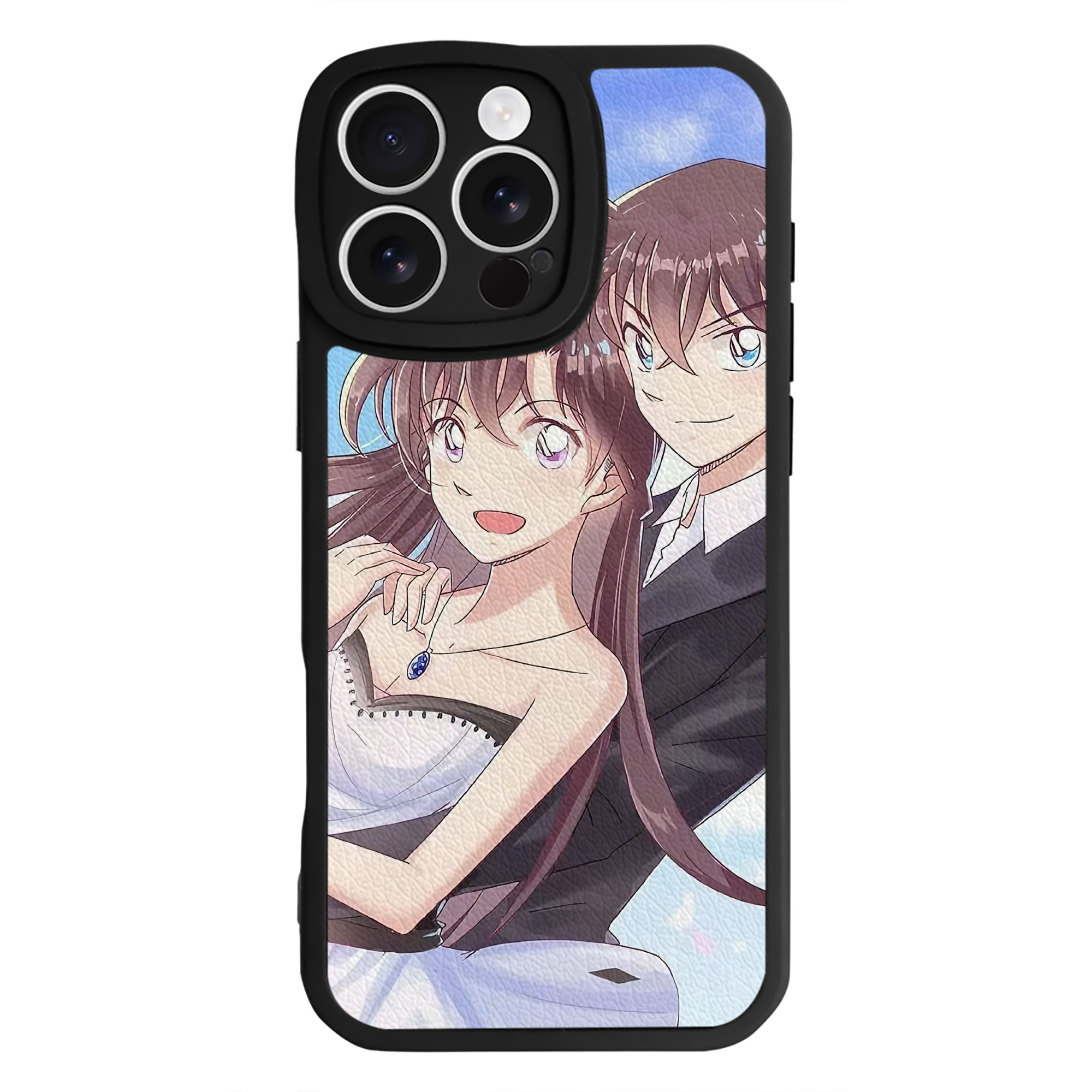 （画像用） 名探偵コナン Detective Conan 【iPhone 16シリーズ対応】シリコンスマホケース（レザー調） 材質：シリコン